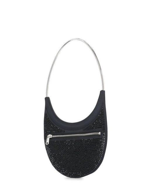 Coperni Black Ring Swipe Embellished Zip-up Tote Bag