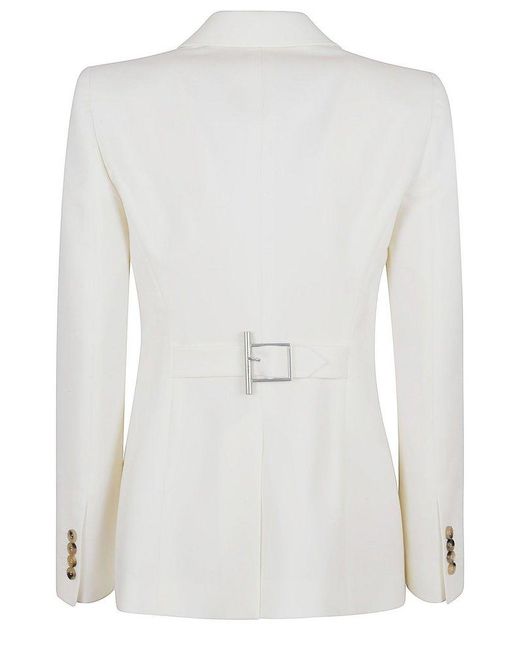 Alexander McQueen White Single Breasted Tailored Blazer
