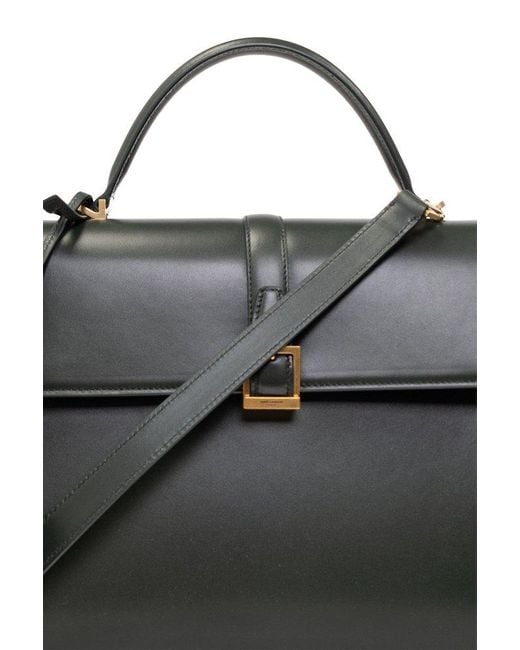 Saint Laurent Le Fermoir Top Handle Bag in Black Lyst