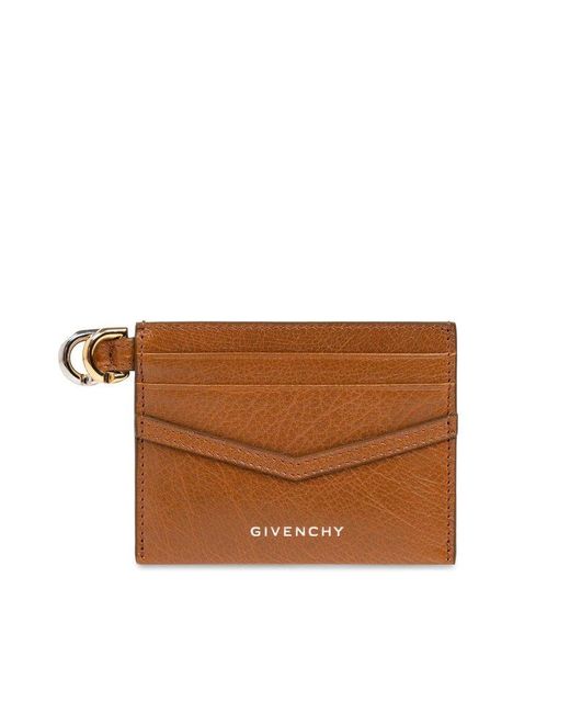 Givenchy Brown Card Case With Logo,