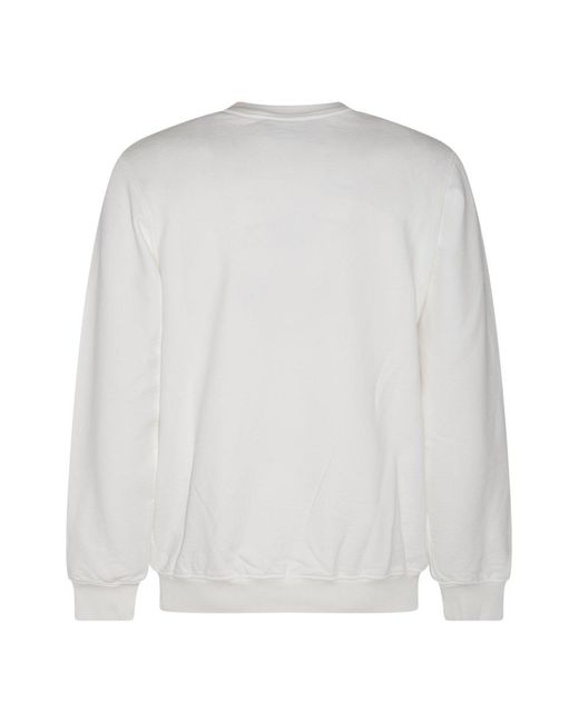Casablancabrand White Casa Way Embroidered Crewneck Sweatshirt