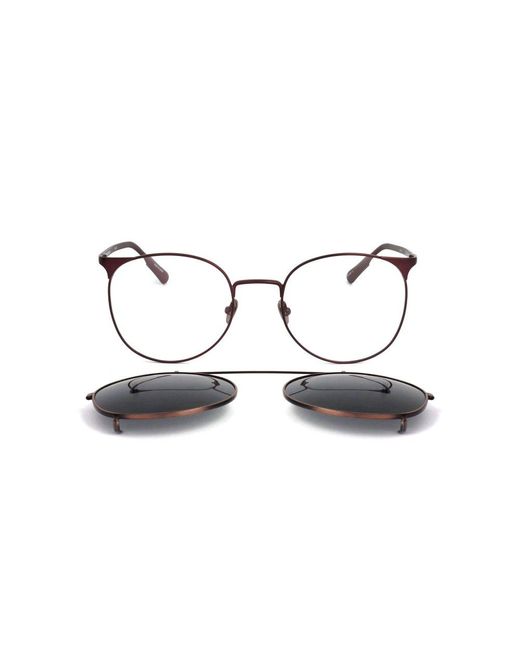 Linda Farrow Black X Kris Van Assche Oval Frame Sunglasses for men