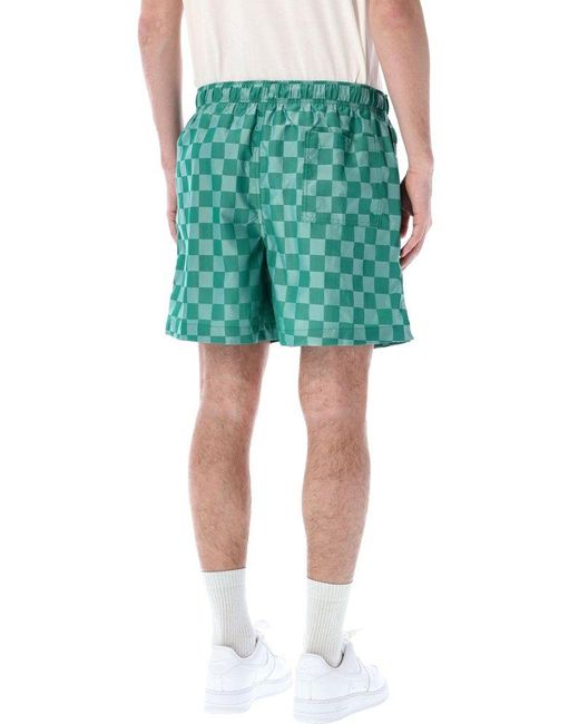 Nike Green Flow Logo-embroidered Drawstring Shorts for men