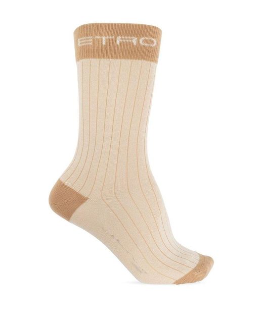 Etro Natural Cotton Socks, for men