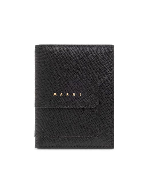 Marni Black Card Holder With Logo,