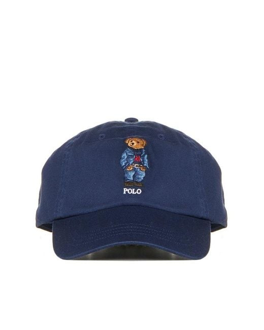 Polo Ralph Lauren Blue Polo Bear Baseball Cap for men