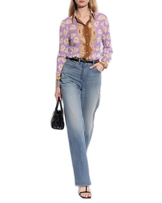 Versace Blue Jeans With Vintage Effect