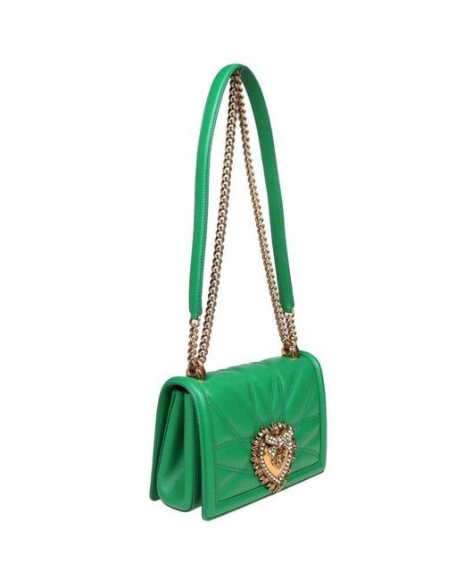 Dolce & Gabbana Green Medium Devotion Bag