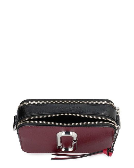 Marc Jacobs Purple The Snapshot Logo Plaque Crossbody Bag