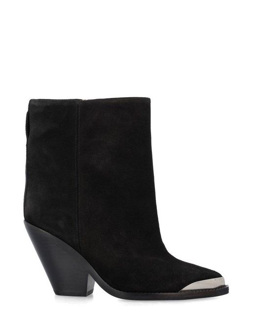 Isabel Marant Black Pointed Toe Ankle Boots