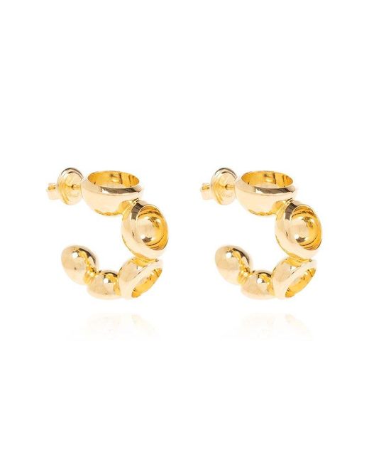 Bottega Veneta Metallic Gold-plated Earrings,