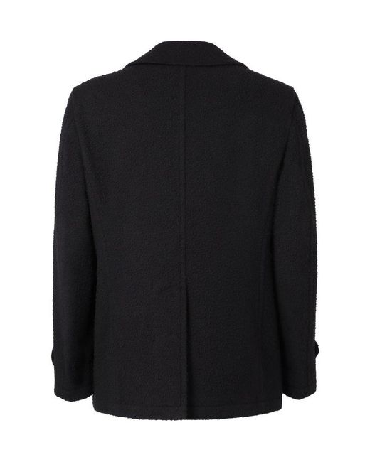 Tagliatore Black Monaco Wool And Cashmere Coat for men