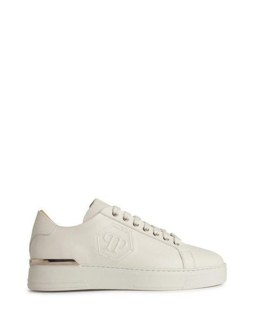 Philipp Plein White Hexagon Low-Top Sneakers for men
