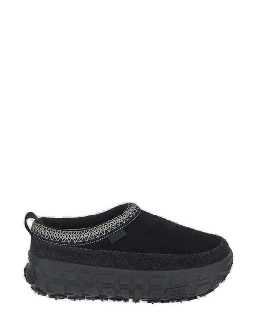 Ugg Black Venture Daze Platform Contrast Stitched Slippers