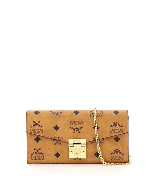 MCM Natural Patricia Large Chain Wallet