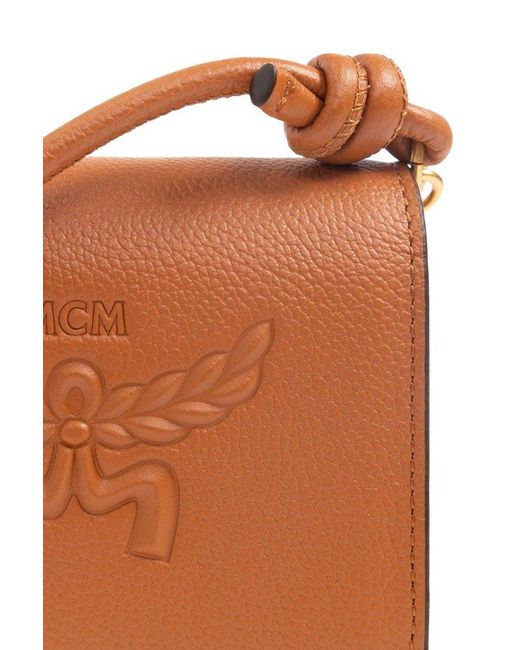MCM Brown Strapped Wallet,