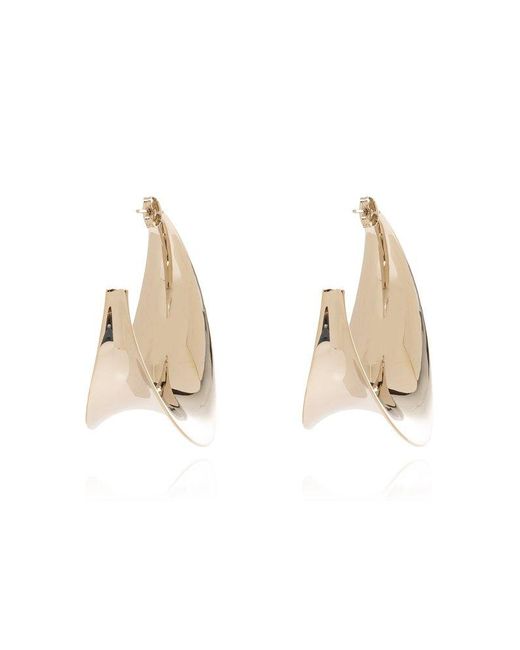 Saint Laurent Metallic Brass Earrings By ,