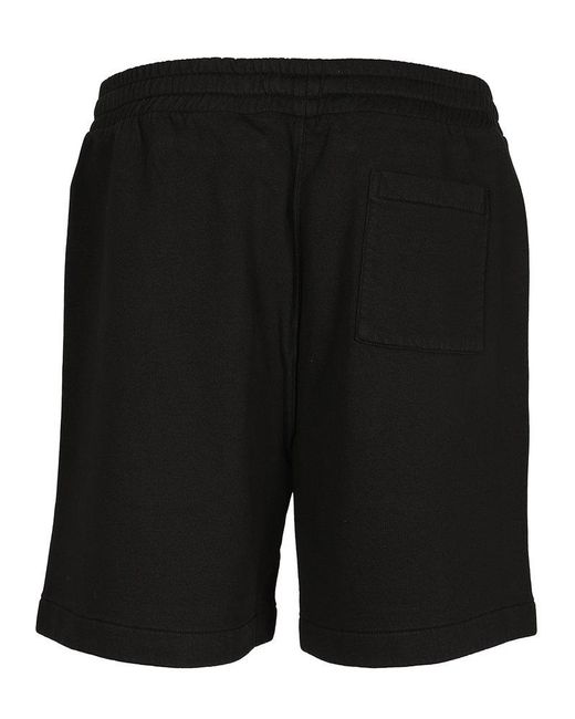 Aspesi Black Garment Dyed Gauzed Bermuda Shorts for men