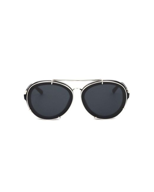 Linda Farrow Black X 3.1 Phillip Lim Pilot Frame Sunglasses