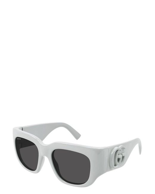 Gucci Black Rectangular Frame Sunglasses