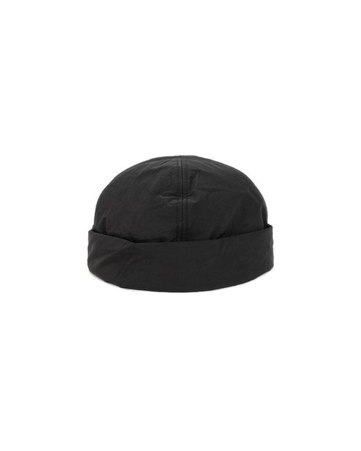 Y-3 Black Beanie With Logo Hat for men