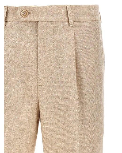 Brunello Cucinelli Natural Smart Trousers for men
