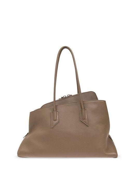 The Attico Brown La Passeggiata Medium Tote Bag