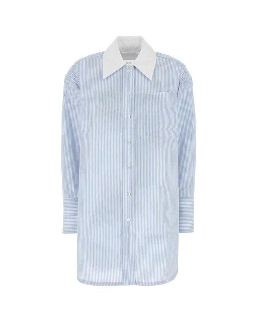 Co. Blue Striped Button-Up Shirt