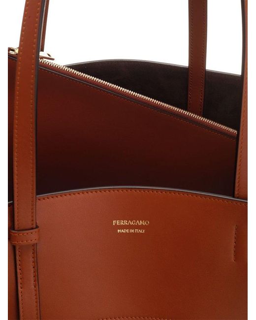 Ferragamo Brown "charming" Medium Tote Bag