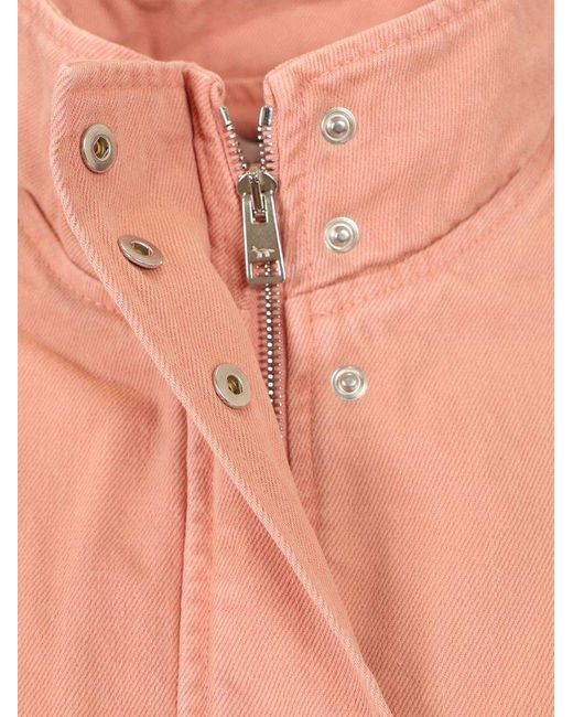 Maison Kitsuné Pink Cropped Workwear Jacket