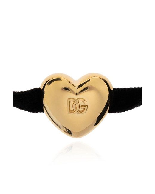 Dolce & Gabbana Metallic Bracelet With Logo