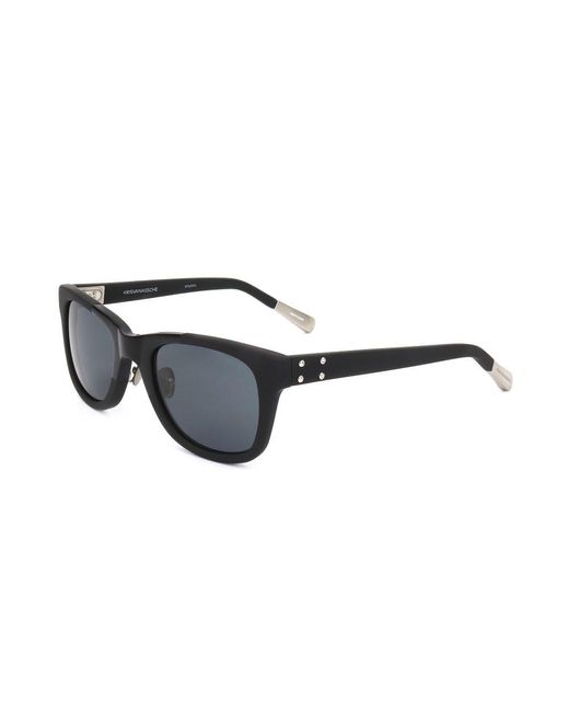 Linda Farrow Black X Kris Van Assche Square Frame Sunglasses for men