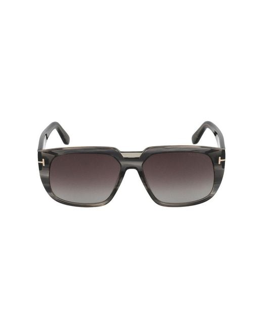 Tom Ford Gray Square Frame Sunglasses for men