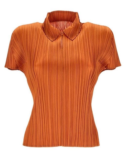 Pleats Please Issey Miyake Orange Monthly Colors April Top