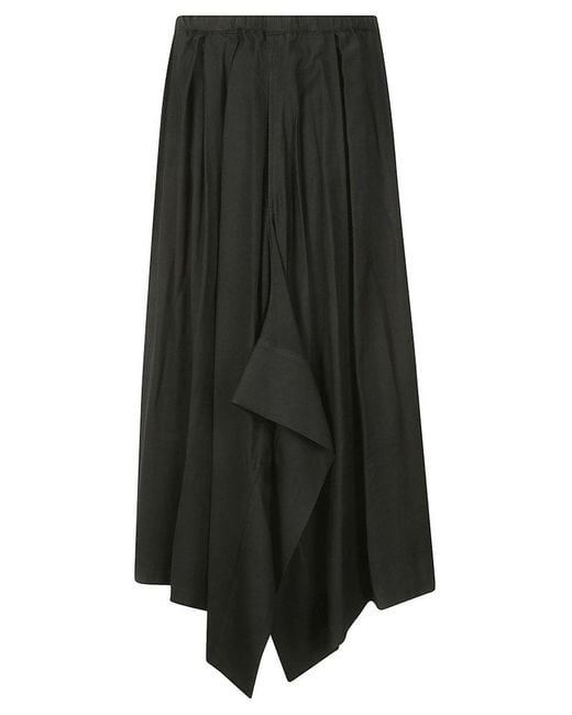Yohji Yamamoto Black R-Cuff Skirt