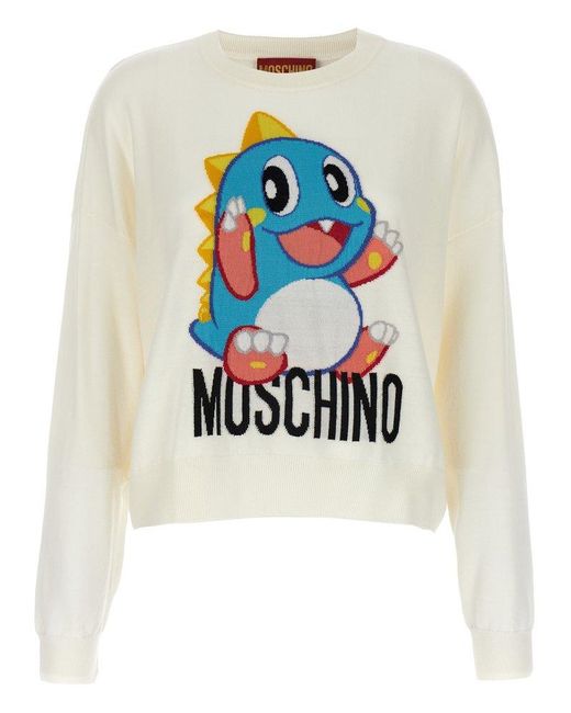 Moschino White Bubble Bobble Sweater, Cardigans
