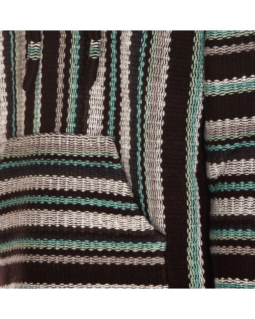 Alanui Black Ushuaia Stories Drawstring Knitted Baja Hoodie for men