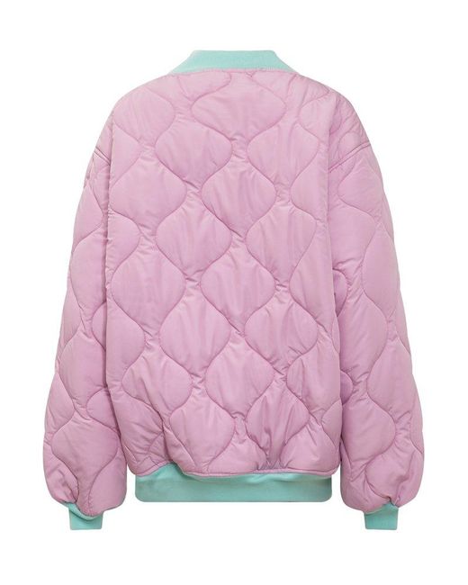 Khrisjoy Pink Oversize Bomber Jacket