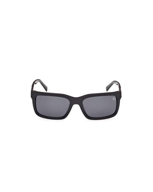 Timberland Black Rectangular Frame Sunglasses