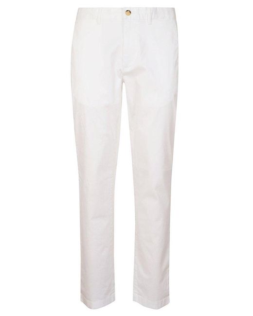 Michael Kors White Logo Embroidered Straight-leg Pants for men