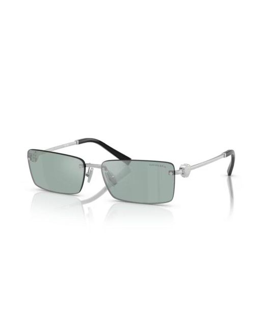 Tiffany & Co Metallic Rectangle Frame Sunglasses