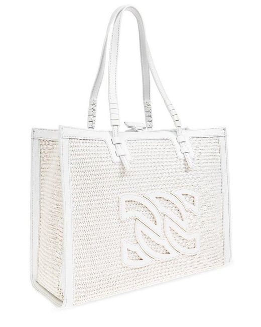 Casadei White Beaurivage Top Handle Bag