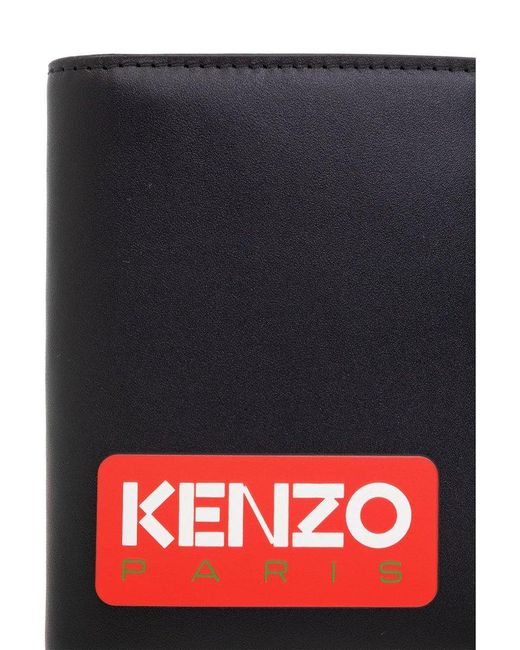 KENZO Black Card Holder for men