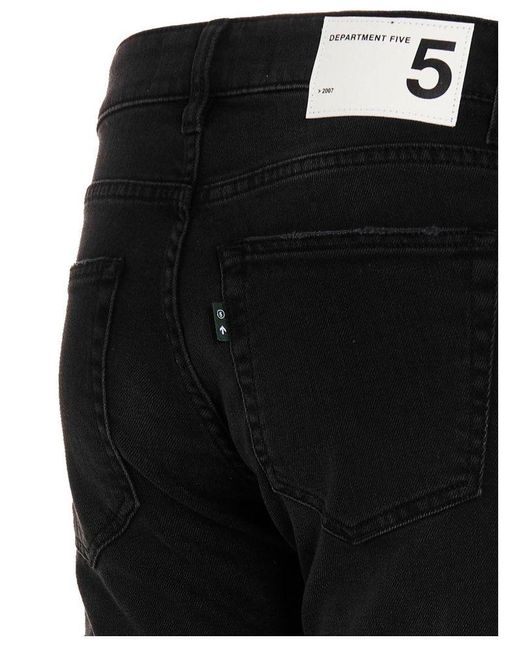 Department 5 Black Skeith Slim Fit Jeans for men