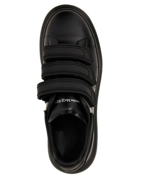 Alexander McQueen Black Larry Oversized Touch-strap Sneakers for men