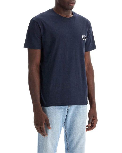 【送料&関税込】Valentino Vlogo Signature Crewneck T-shirt Valentino Vlogo Signature Crewneck Straight Hem T-Shirt in