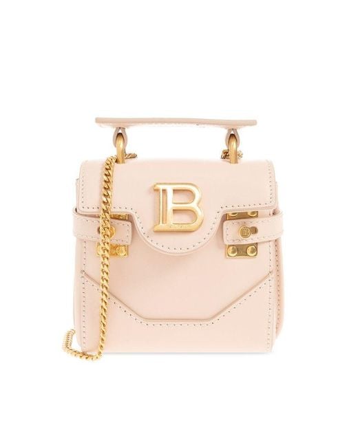 Balmain Natural 'b-buzz Mini' Shoulder Bag,
