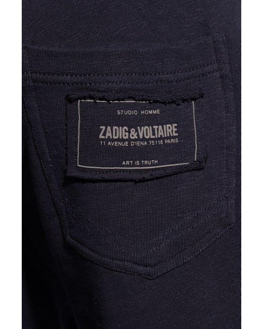 Zadig & Voltaire Blue 'party' Shorts With Logo, for men