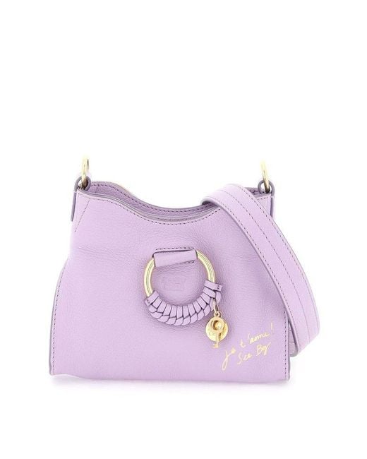 See By Chloé Purple "Small Joan Shoulder Bag With Cross