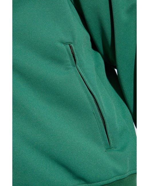 Palm Angels Green Logo Embroidered Track Jacket for men